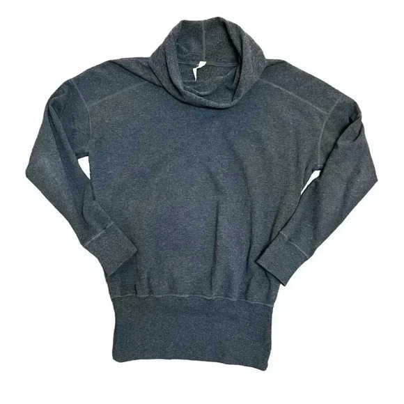Lucy.com women sweatshirt cowlneck Zs Medium charcoal - Picture 1 of 6